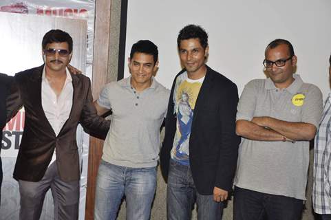 Aamir, Jimmy and Randeep unveils Saheb Biwi Aur Gangster music album at Sea Princess,Juhu in Mumbai