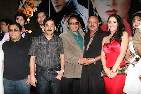 Dharmendra with cast at MAD film music launch at Andheri in Mumbai