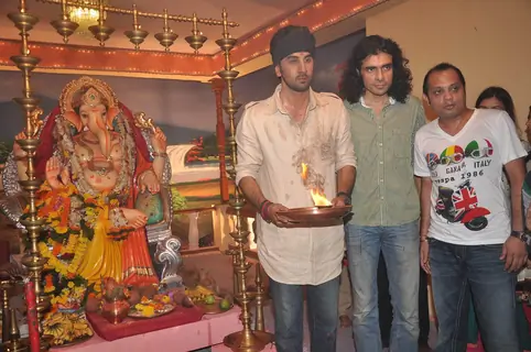 Ranbir Kapoor and Imtiaz Ali at RK Studio Ganapati Immersion