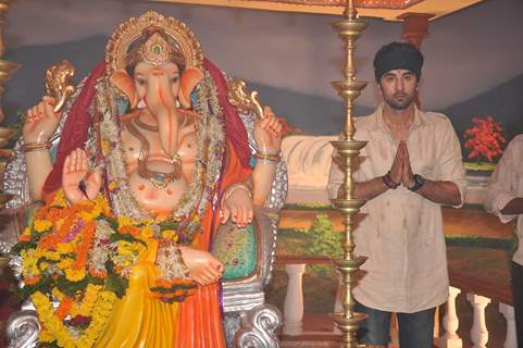 Ranbir Kapoor at RK Studio Ganapati Immersion