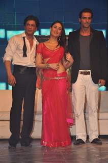 Shah Rukh Khan, Kareena Kapoor and Arjun Rampal on the Ra.One music launch