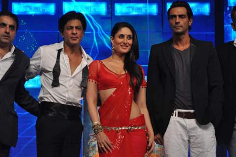 Shah Rukh Khan, Kareena Kapoor and Arjun Rampal on the Ra.One music launch