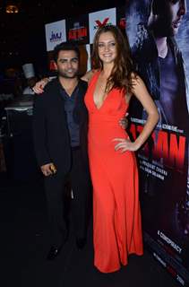 Sachiin Joshi and Candice Boucher at launch of film Aazaan music at Sahara Star