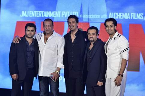 Sanjay Dutt launches the music of film Aazaan with star cast of film at Sahara Star