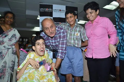 Anupam Kher at the screening of Havai Dada for kids of ADAPT at Spastics Society, Bandra