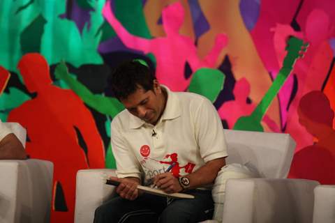 Sachin Tendulkar at Coca-Cola India and NDTV 'SUPPORT MY SCHOOL' campaign event at Yash Raj Studios