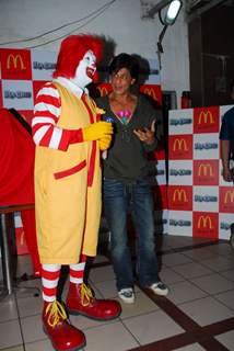 Shah Rukh Khan during the launch of McDonald’s Happy Meal contest for his  film promotion 'Ra.One' in Mumbai