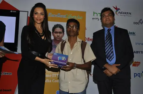 Malaika Arora Khan announces the 4 contestants of IT Travelers Go! India Team at Inorbit Mall in Vashi, Navi Mumbai