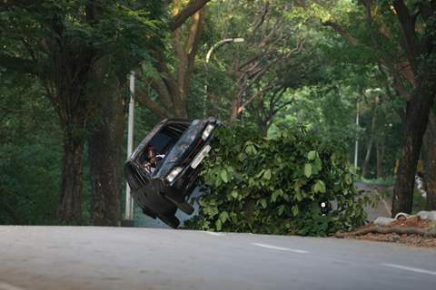 Madhurima Tuli, Alankrita Dogra, Anik Singhal shoot car topple n blast for Hollywood film Lethal Comission in Mumbai