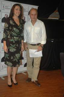 Anupam Kher with Spanish Falmenco singer Maria Del Mar Fernandez at Santacruz