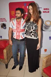 Aazaan stars Sachin Joshi and Candice Boucher visit Cafe Coffee Day at Parel