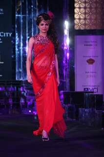 Model walks the ramp for Anjalee and Arjun Kapoor at Aamby Valley City India Bridal Week 2011 Day 1