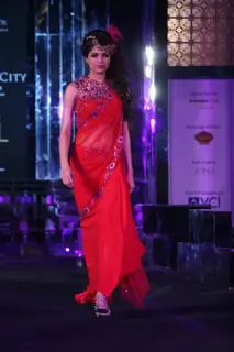 Model walks the ramp for Anjalee and Arjun Kapoor at Aamby Valley City India Bridal Week 2011 Day 1