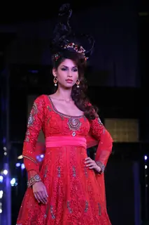Model walks the ramp for Anjalee and Arjun Kapoor at Aamby Valley City India Bridal Week 2011 Day 1