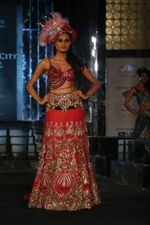 Model walks the ramp for Anjalee and Arjun Kapoor at Aamby Valley City India Bridal Week 2011 Day 1