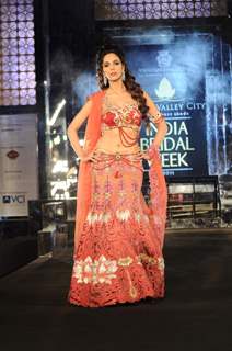 Mallika Sherawat walk the ramp in Aamby Valley City India Bridal Week 2011 at Sahara Star