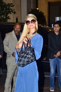 Paris Hilton arrives in India at International Airport, Mumbai