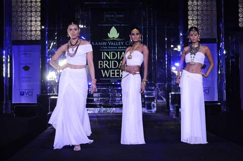 Models walks the ramp for designer Queenie show at Amby Valley India Bridal Week day 2. .