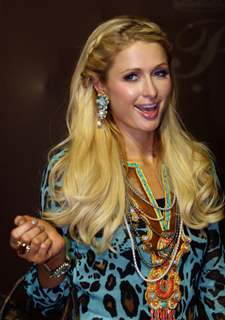 Paris Hilton showcases her line of handbags and accessories at Shoppers Stop at Inorbit Mall in Malad, Mumbai