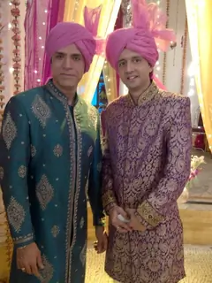 Sooraj Thapar, Sham Mashalkar on the sets of Sasural Genda Phool
