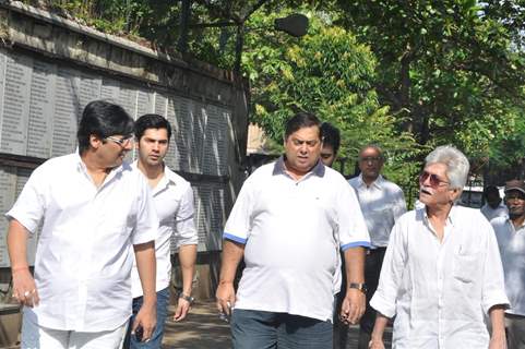 David Dhawan at Producer Surinder Kapoor funeral at Vile Parle in Mumbai