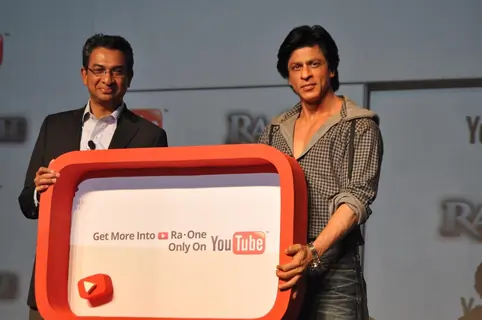 Shah Rukh Khan with Rajan Anandan launched custom built movie channel on YouTube for his upcoming film 'Ra.One'