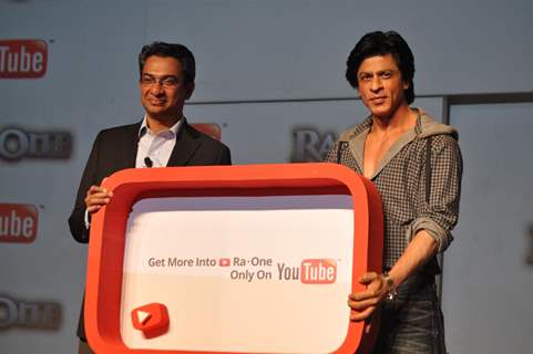 Shah Rukh Khan with Rajan Anandan launched custom built movie channel on YouTube for his upcoming film 'Ra.One'