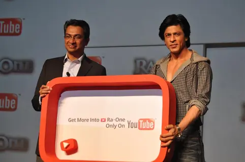 Shah Rukh Khan with Rajan Anandan launched custom built movie channel on YouTube for his upcoming film 'Ra.One'