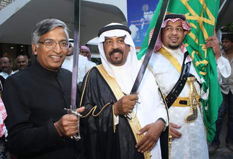 Saudi Arabia Deputy Minister Saleh Bin Abdul Aziz AL-Meghaileth and  Director General ICCR Suresh K Goel, at the inauguration of ''Saudi Cultural Week