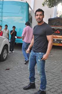 John Abraham during the promotion of their film 'Force' in Mumbai