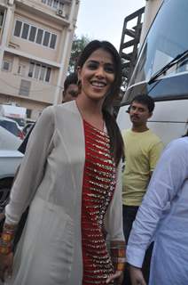 Genelia Dsouza during the promotion of their film 'Force' in Mumbai