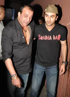 Sanjay Dutt at Ranbir Kapoor birthday party and Rockstar bash at Aurus