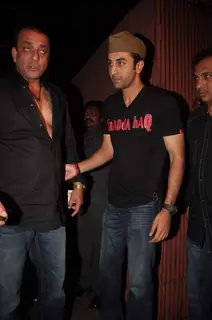 Sanjay Dutt at Ranbir Kapoor's bday and Rockstar bash at Aurus