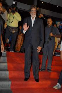 Amitabh Bachchan at Dev Anand's Chargesheet film Premiere in Cinemax