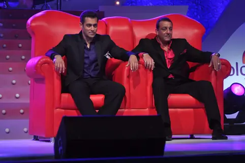 Host of Bigg Boss 5 Salman Khan with Sanjay Dutt