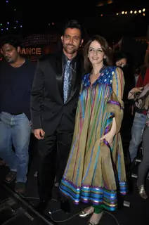 Sussanne K Roshan and Hrithik Roshan at the finale of Just Dance at Filmcity, Mumbai