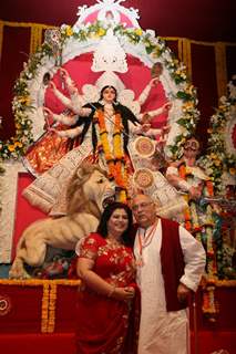 Celebs at Sarbojanin Durga Puja Pandal in Mumbai