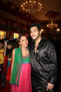 Rupali Ganguly at Sarbojanin Durga Puja Pandal in Mumbai