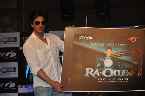 Shah Rukh Khan unveils the 'Ra.One' game at the Grand Hyatt