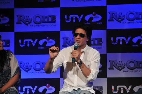Shah Rukh Khan unveils the 'Ra.One' game at the Grand Hyatt