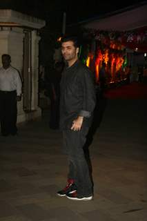 Karan Johar grace Sanjay Dutt's Mata Ki Chowki in Bandra