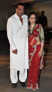 Sanjay Dutt's with Manyata grace Mata Ki Chowki in Bandra