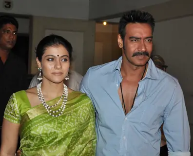 Ajay and Kajol Devgn grace Sanjay Dutt's Mata Ki Chowki in Bandra