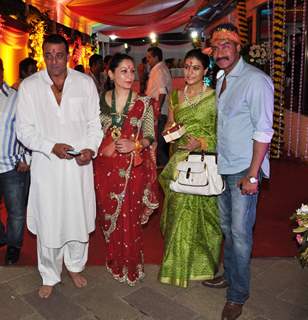 Ajay and Kajol grace Sanjay Dutt's Mata Ki Chowki in Bandra