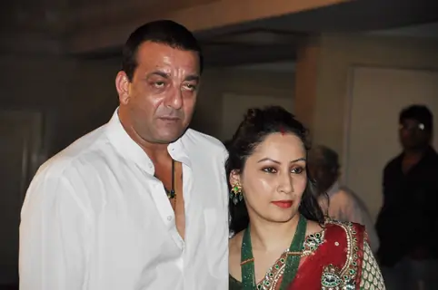Sanjay Dutt with Manyata grace Mata Ki Chowki in Bandra