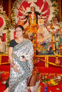 Kajol Devgn at Sarbojanin Durga Puja in North Bombay