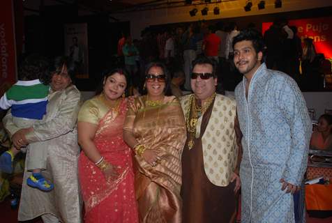 Bappi Lahiri at Sarbojanin Durga Puja in North Bombay