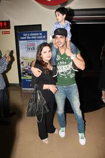 Zayed Khan with wife and son at Premiere of movie 'Love Breakups Zindagi' at PVR