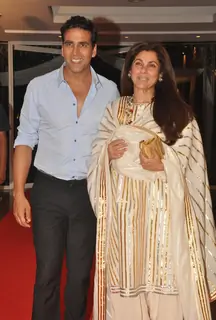 Akshay Kumar with Dimple Kapadia at Music launch of film 'Tell Me O Kkhuda' in Mumbai