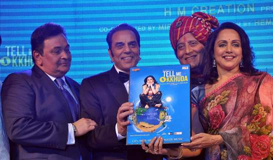 Hema Malini, Dharmendra, Rishi Kapoor and Vinod Khanna launch music of film 'Tell Me O Kkhuda' in Mu